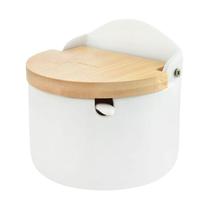 Saleiro redondo com colher bambus linn 300 ml neu home style Saleiro redondo com colher bambus linn 300 ml neu home style