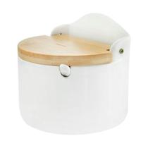 Saleiro redondo com colher bambus linn 700 ml neu home style Saleiro redondo com colher bambus linn 700 ml neu home style