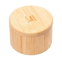 Saleiro Redondo com Tampa em Bambu 9x6cm - Lyor