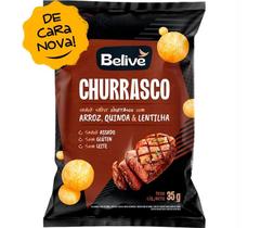 Salgadinho de Arroz, Quinoa e Lentilha Belive Zero Glúten Zero Lactose Churrasco 35g