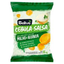 Salgadinho de Milho e Quinoa Belive Zero Glúten e Zero Lactose sabor Cebola e Salsa 35g