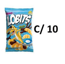 Salgadinho Lobitos sabor Requeijão c/ 10 un de 50gr