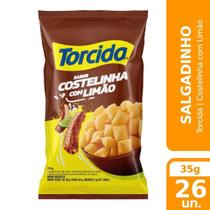 Salgadinho Torcida Costelinha com Limão 35g - Embalagem com 26 Unidades Salgadinho Torcida Costelinha com Limão 35g - Embalagem com 26 Unidades
