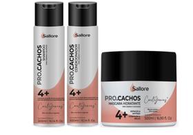 Sallore Pro.Cachos Curl Genius Shampoo e Condicionador e Máscara