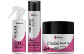 Sallore Pro.Lisos Smooth Hair Shampoo e Máscara e Fluído Lizz Termoativo