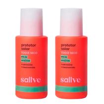 Sallve Kit com 2 Protetores Solares Faciais Toque Seco FPS50