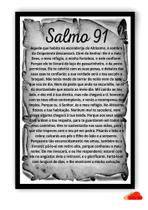 Salmo 91 Quadro A3 com Moldura e Acetato 42x30cm.