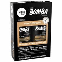 Salon Line Bomba Força e Engrossamento Kit Shampoo + Condicionador