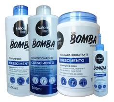 Salon Line Bomba Original Shamp Cond 500ml +masc 1kg +tonico