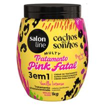 Salon Line Creme de Tratamento Cachos dos Sonhos Multy 1kg 3 em 1 Pink Fatal Salon Line Creme de Tratamento Cachos dos Sonhos Multy 1kg 3 em 1 Pink Fatal