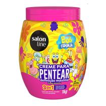 Salon Line Creme para Pentear Kids Bob Esponja 1kg 3 em 1 Definição Máxima