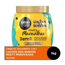 Salon line creme tratamento cachos dos sonhos multy 1kg banana 3em1 Salon line creme tratamento cachos dos sonhos multy 1kg banana 3em1