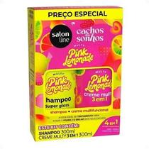 Salon line kit cachos dos sonhos pink lemonade sh+cr multy 3 em 1 300ml (cada Salon line kit cachos dos sonhos pink lemonade sh+cr multy 3 em 1 300ml (cada