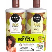 Salon Line, Kit Shampoo e Condicionador, SOS Cachos, Coco- 1 L