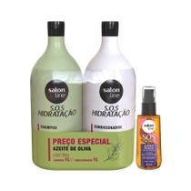 Salon Line Kit SOS Azeite de Oliva com Shampoo, Condicionador e Super Óleos
