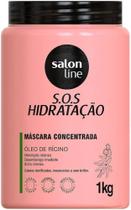 Salon Line, Máscara Capilar, SOS Hidratação, Óleo de Rícino, Vegana