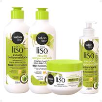 Salon Line Meu Liso Escudo Antiporosidade: Shampoo, Condicionador, Máscara e Acidificante Salon Line Meu Liso Escudo Antiporosidade: Shampoo, Condicionador, Máscara e Acidificante