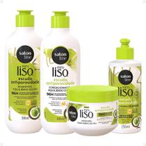 Salon Line Meu Liso Escudo Antiporosidade: Shampoo, Condicionador, Máscara e Creme para Pentear Salon Line Meu Liso Escudo Antiporosidade: Shampoo, Condicionador, Máscara e Creme para Pentear