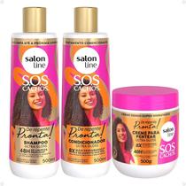 Salon Line Sos Cachos De Repente Pronta!: Shampoo, Condicionador e Creme para Pentear