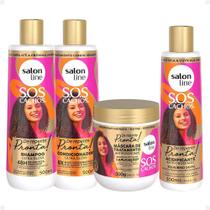 Salon Line Sos Cachos De Repente Pronta!: Shampoo, Condicionador, Máscara e Acidificante