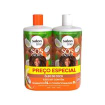 Salon Line SOS Cachos KIT Oleo de Coco 1L - 24h Hidratação Salon Line SOS Cachos KIT Oleo de Coco 1L - 24h Hidratação