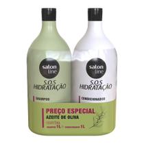SalonLine Kit Sh + Cond SOS Hidratação Azeite de Oliva 1L