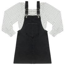 Salopete c/ Blusinha Juvenil Look Jeans Black Salopete c/ Blusinha Juvenil Look Jeans Black