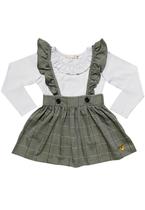 Salopete Infantil + Blusa M/L Ser Garota 6202