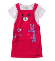 Salopete Infantil Feminina Com Blusa So Cute Tam.3