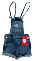 salopete jardineira jeans infantil menina 4 6 e 8 anos - Cool Kids