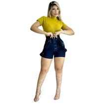 Salopete Jeans Feminina Jardineira Escura: Elegância E Denim Salopete Jeans Feminina Jardineira Escura: Elegância E Denim