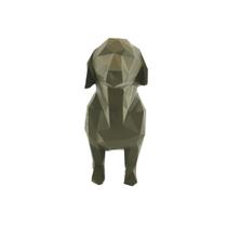 Salsicha Cachorro Geométrico Decoração 3D 10 Cm - Dourado