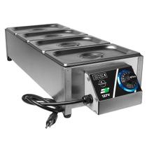 Salsicheira Elétrica Indutrial Profissional 4 Cubas 2,5 Cada Hot-dog Molheira 10kgs 110v