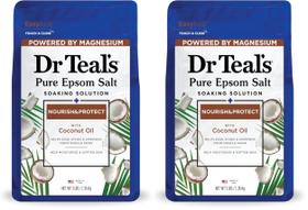Salt Soak Dr. Teal's Nourish & Protect com óleo de coco 1,36 kg x2