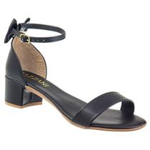 Salto Alto 5cm Bloco Meia Pata Preto Feminino Festa Presente