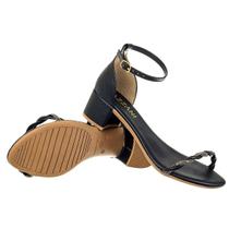 Salto Alto Preto Grosso Fino Confortavel 5 cm Baixo Festa Salto Alto Preto Grosso Fino Confortavel 5 cm Baixo Festa