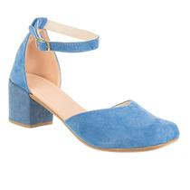 Salto Alto Preto Sandalia Scarpin Saltinho Grosso Fechado