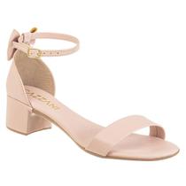 Salto Feminino Plataforma Bloco Nude Grosso Baixo Preto