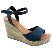 Salto Verano Plataforma Confortavel Estilosa Sandalia