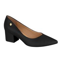 Salto Vizzano Scarpin Baixo Sapato Feminino Quadrado Fino Bico Bloco Social Grosso Conforto Médio Casual Original Delicado Macio Clássico Casual Traba