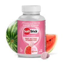 SaltStick Electrolyte FastChews 120 eletrólitos mastigáveis de melancia Comprimidos de sal para corrida e hidratação, Electrolyte Chews 120 unidades