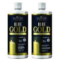 Salvatore Escova Blue Gold 2x1 Litro e Shampoo