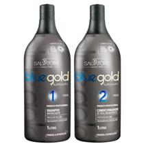 Salvatore Escova Progressiva Blue Gold Premium Sem formol 2X1000- Fab Salvatore Cosmeticos.