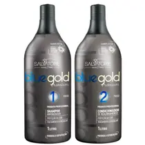 Salvatore Escova Progressiva Blue Gold Premium Sem Formol 2x1000- Fab Salvatore Cosmeticos