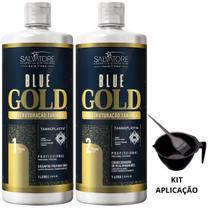 Salvatore KIT BLUE GOLD 1L PASSO 1 E 2 KIT APLICAÇÃO