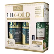 Salvatore Kit Blue Gold - Escova Progressiva (3 Produtos)