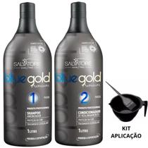 Salvatore KIT BLUE GOLD PREMIUM 1L PASSO 1 E 2 KIT APLICAÇÃO