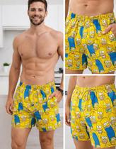 Samba Canção Masculino Estampado Confortável Tecido Macio, Cintura com Elástico e Ótimo Caimento