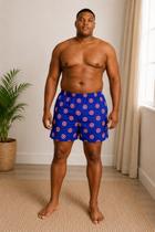 Samba Canção Masculino Plus Size Personagem Super Heróis Shorts Dormir Pijama Verão