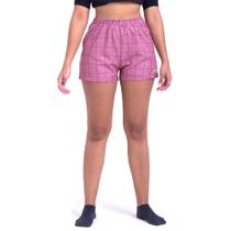 Samba Canção Viking - Xadrez Rose Grid - Feminina